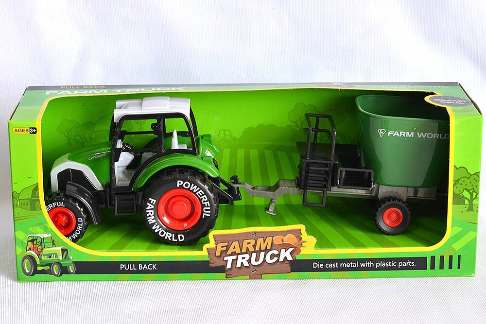 Igračka Traktor 14.5cm metal plastika