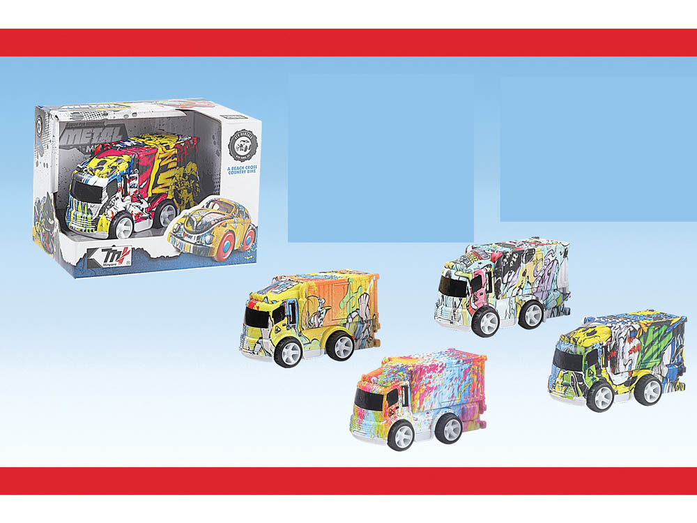 Metalni auto( Lude boje) kamiončić kut