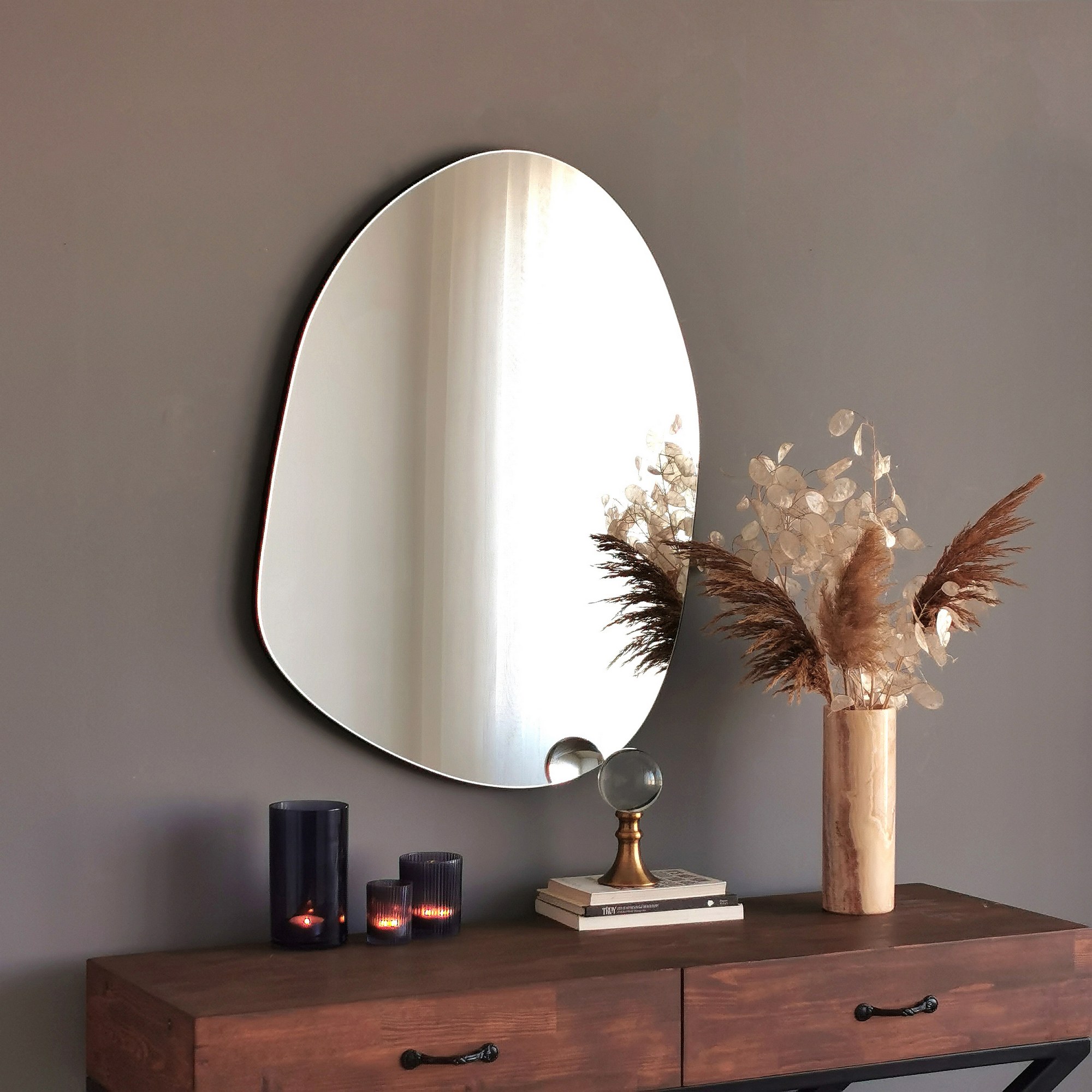 Dekorativno ogledalo Gusto Mirror - Crna