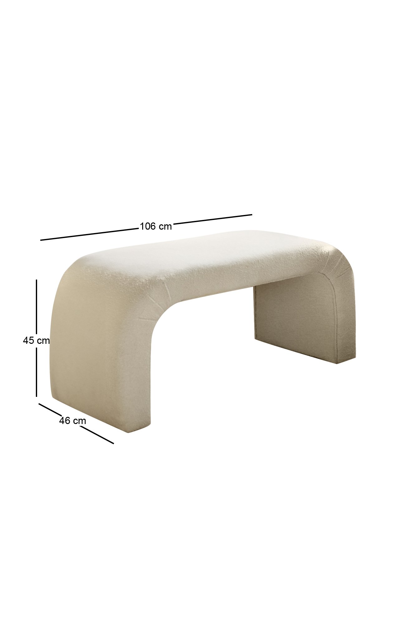 Tabure Nu Bench - Bela