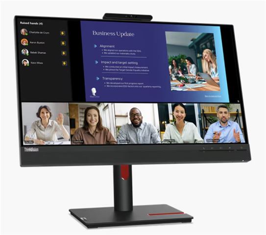 MON 24 LENOVO T24v-30 23,8"/Kamera/Zvučnici/HDMI/DP/VGA/3Y, 63D8MAT3EU