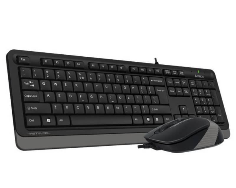 A4 TECH Siva Tastatura + USB Sivi Miš F1010 FSTYLER USB US