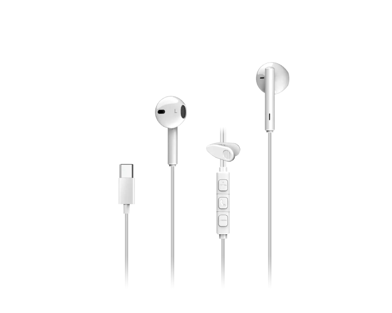 HS-M366, USB C, slušalice sa mikrofonom bele