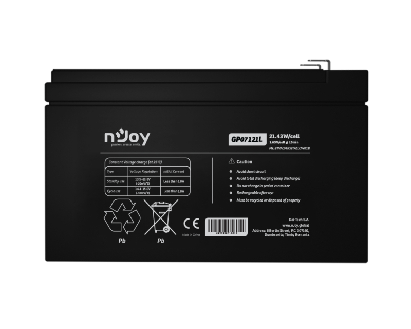 GP07121L baterija za UPS 12V 5Ah (BTVACFUOBTA1LCW01B)
