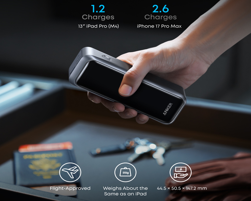 Prime 20000mAh, 220W, Power Bank crni