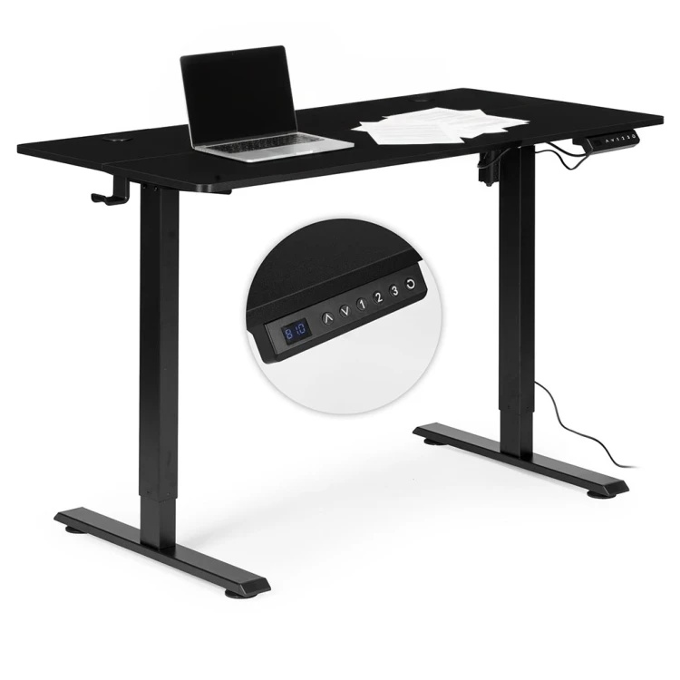 Podesivi Electric sto 120x60 cm podesavanje visine 72–117 cm Black ModernHome
