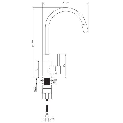 Deante Slavina Luno T720