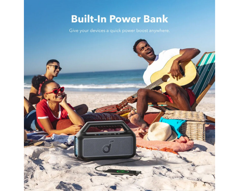 Soundcore Boom 2 80W 2.1 prenosivi bluetooth IPX7 zvučnik crni