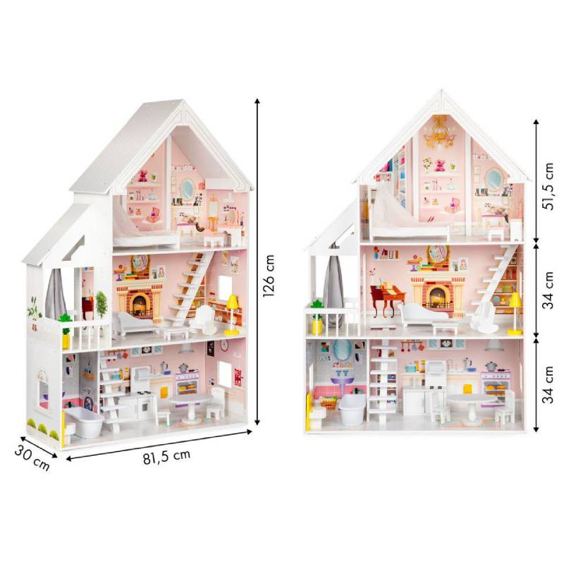 DRVENA KUĆICA ZA LUTKE XXL FOR DOLLS RESIDENCE