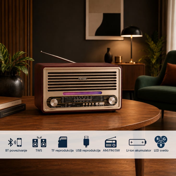 Retro Bluetooth radio 6679BT/B