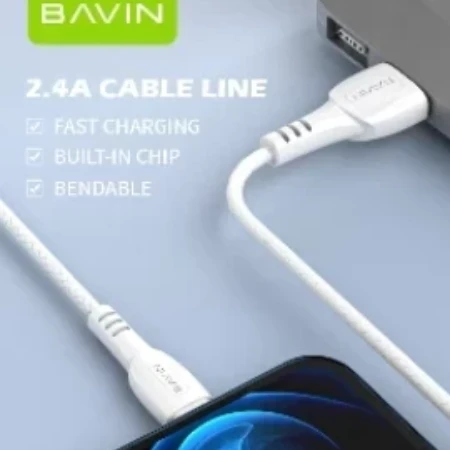 Bavin kabl 18W Type-A/TypeC 1,0m bela - CB222
