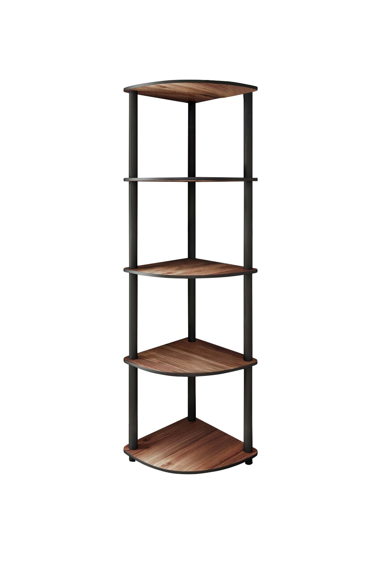 Polica za knjige Bookcase 5 Corner - Orah