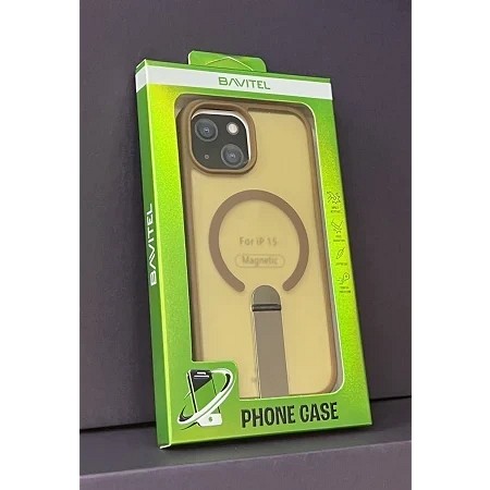 iPhone 15 Pro Bavitel MagSafe sa naslonom braon