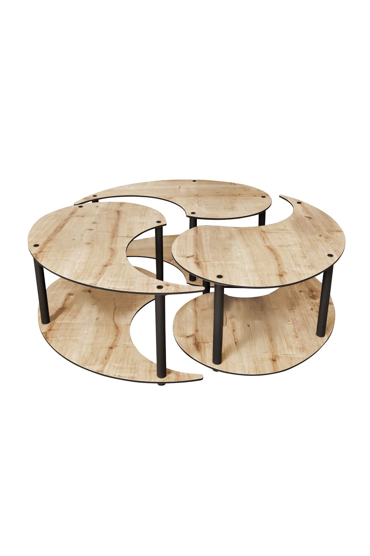 Set klub stolova Yin Yang 3 70 - Hrast