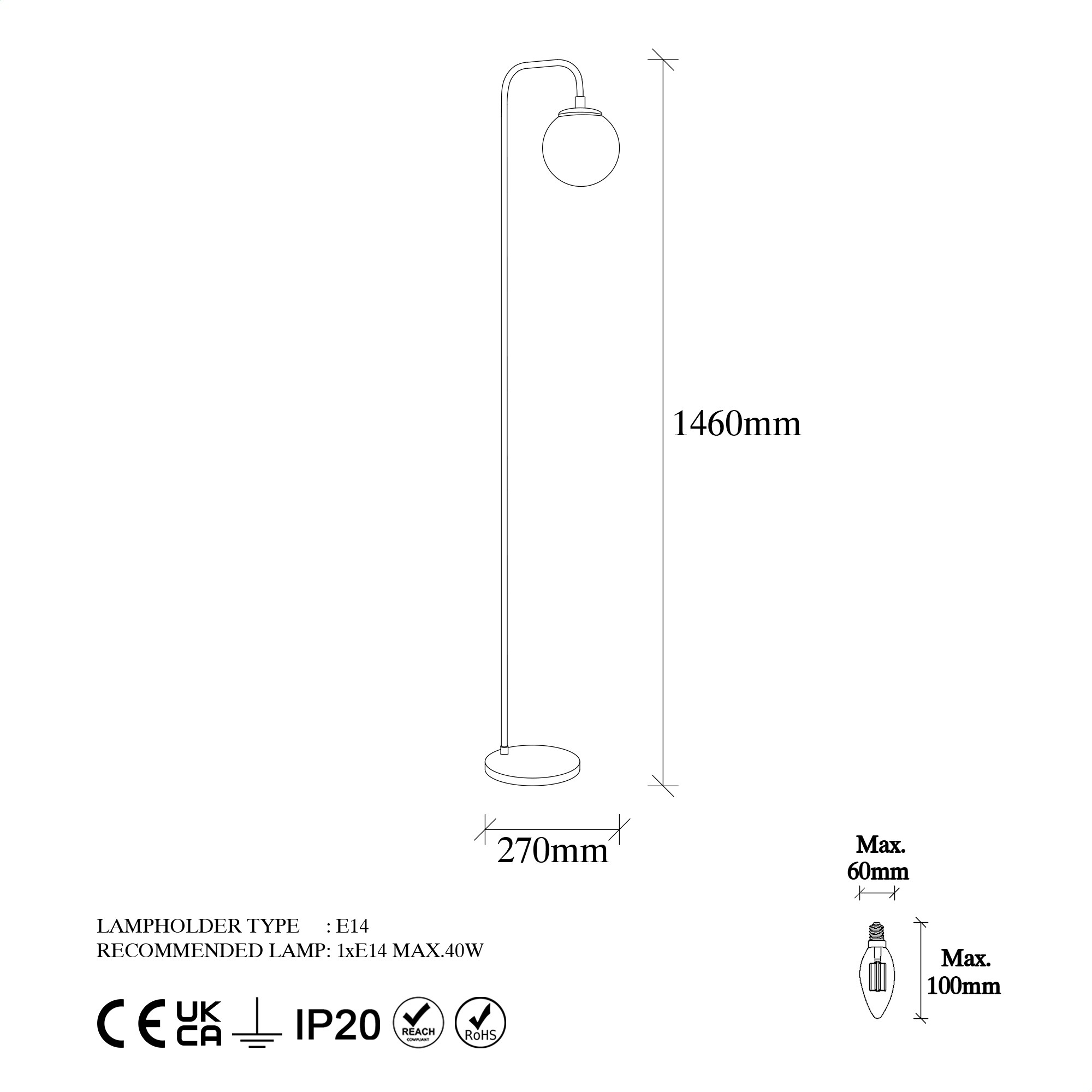 Podna lampa Viran - 10955 Vintage