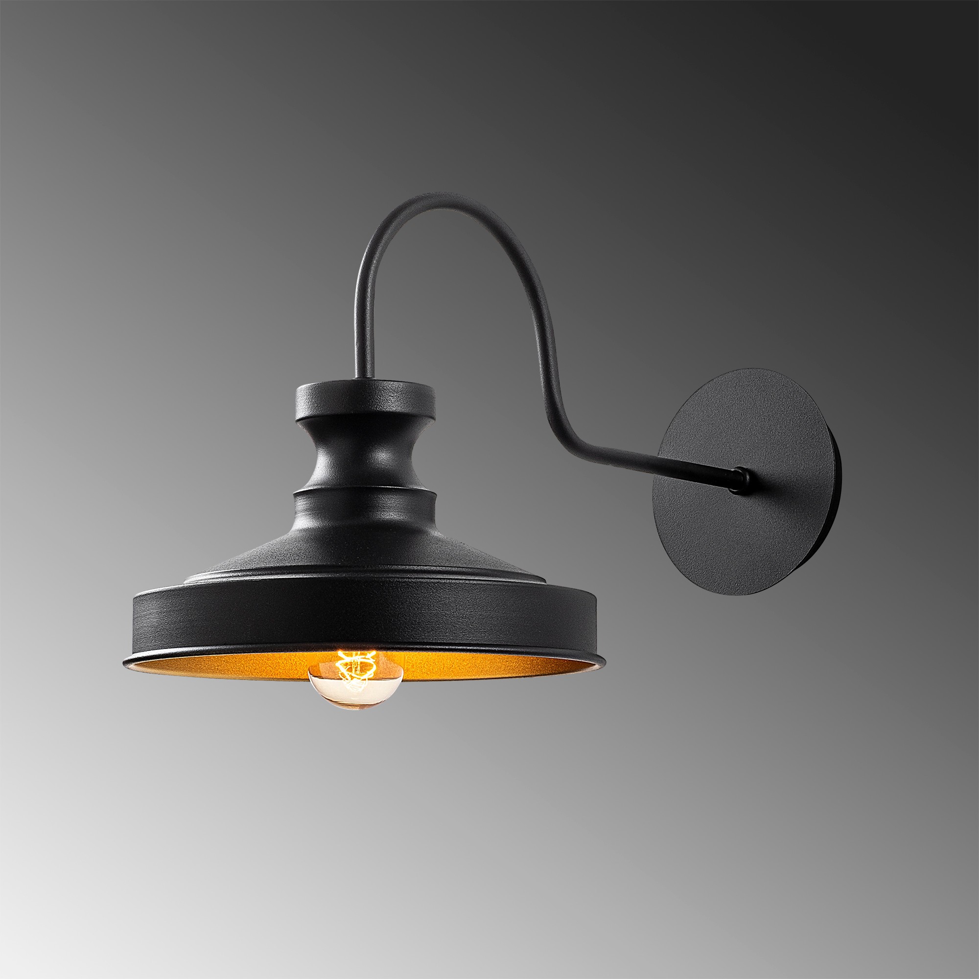 Zidna lampa Berceste - 182BLACK-A Crna