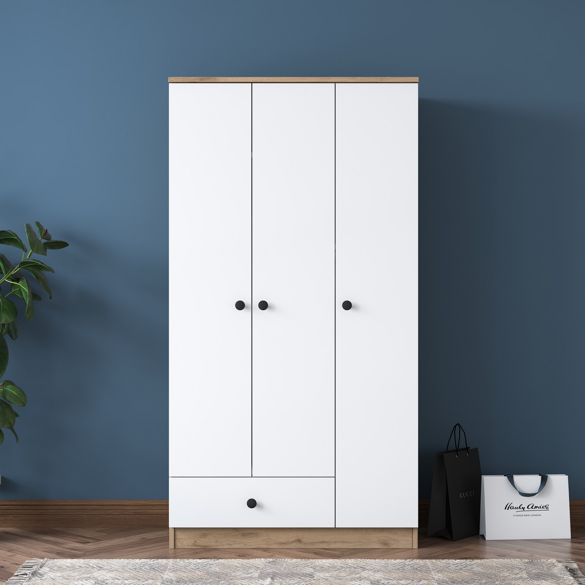 Garderobni ormar BA117 - 2253 Orah, Bela