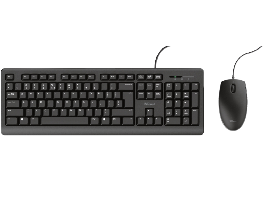 Tastatura+miš TRUST Primo žicni set/US/crna