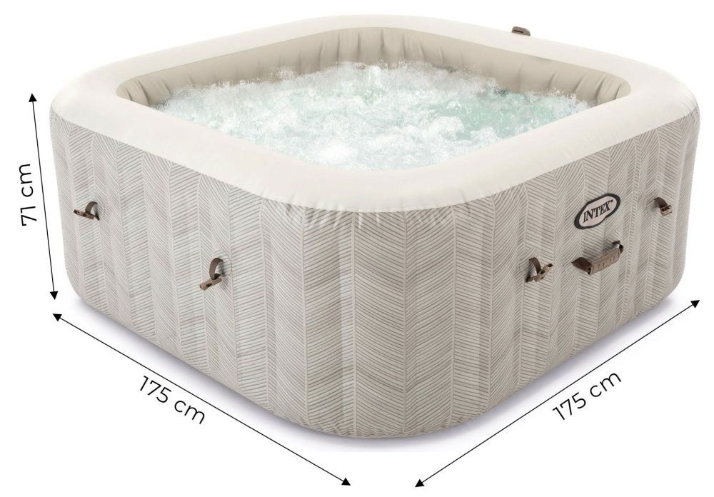 Kvadratni SPA bazen sa hidromasažom za 4 osobe, 175x71 cm - INTEX 28446