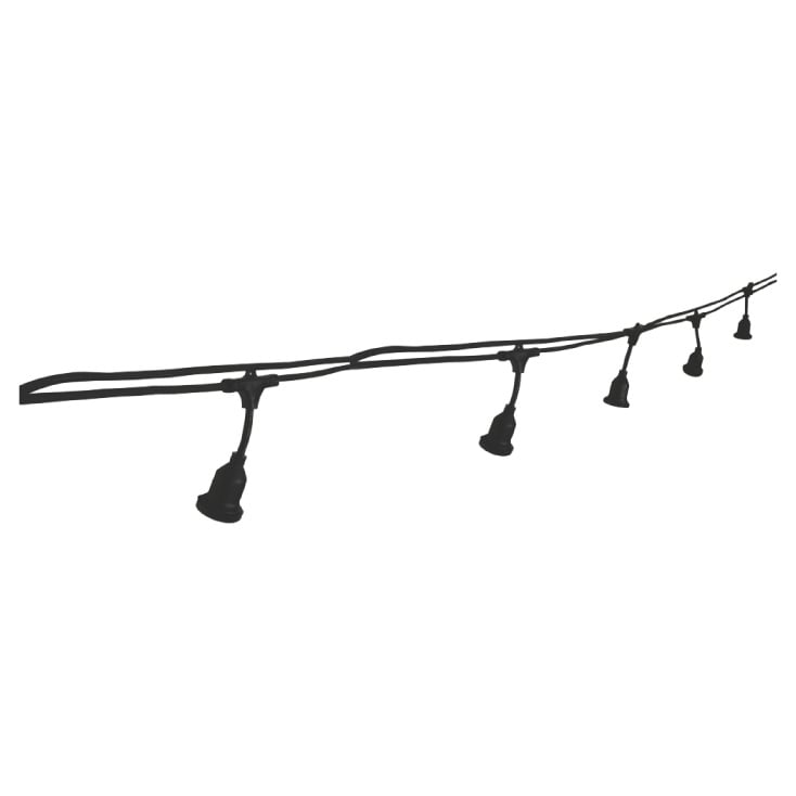 EUROLAMP spoljna girlanda sa 20 grla E27, 10+1 m, IP64, crna