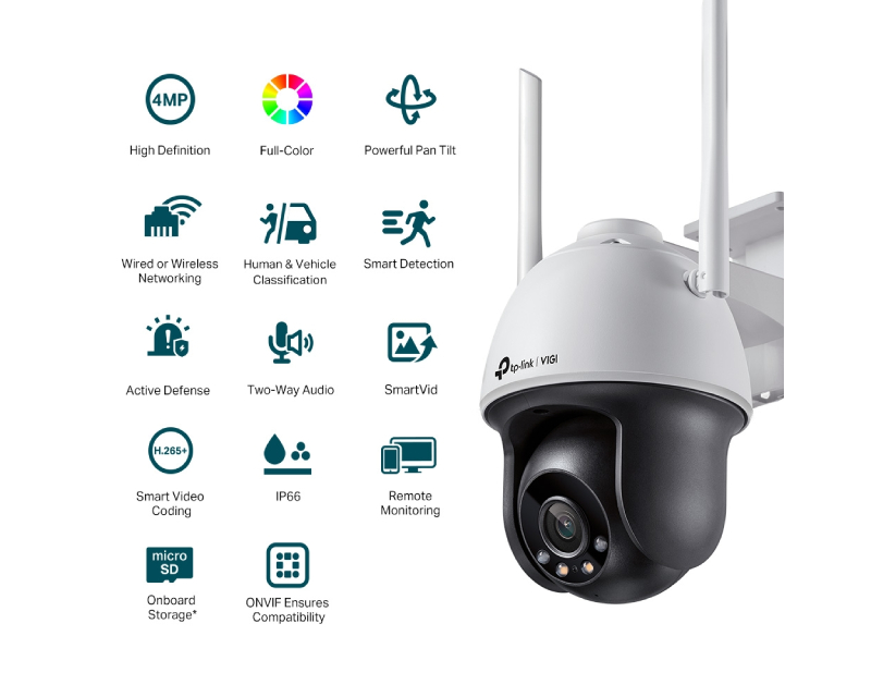 VIGI C540-W(4mm) 4MP spoljna color wifi PT network K