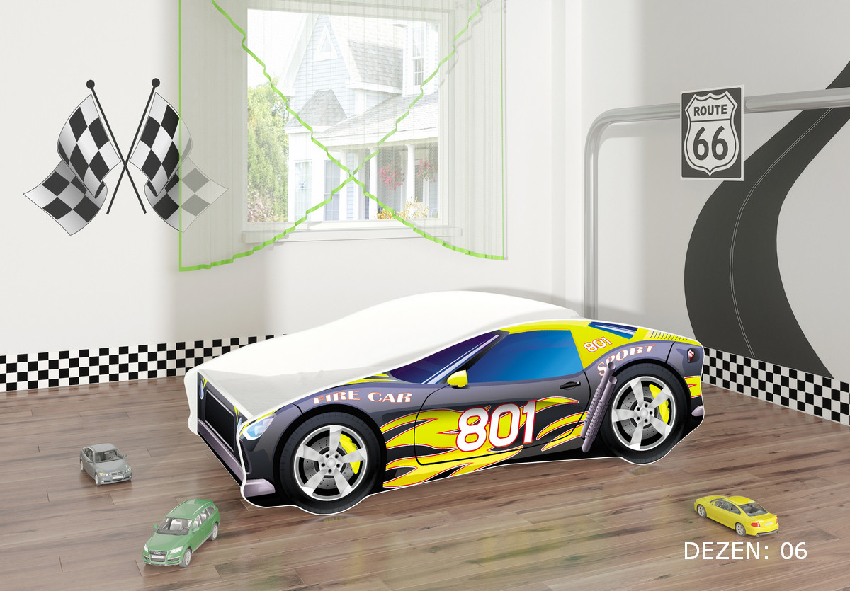 KREVET ZA DECU AUTOMOBIL 140X70 CM 06