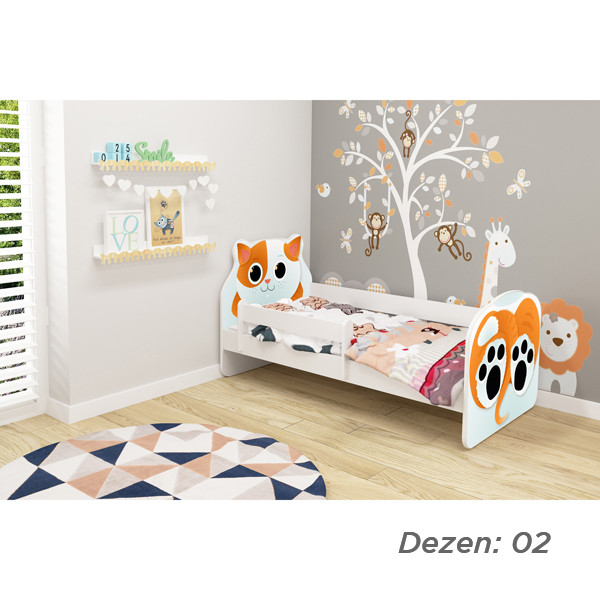 KREVET ZA DECU ANIMALS 140X70 CM WHITE ACMA VII 02