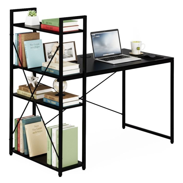 Radni sto 120x60 cm sa policama Black ModernHome