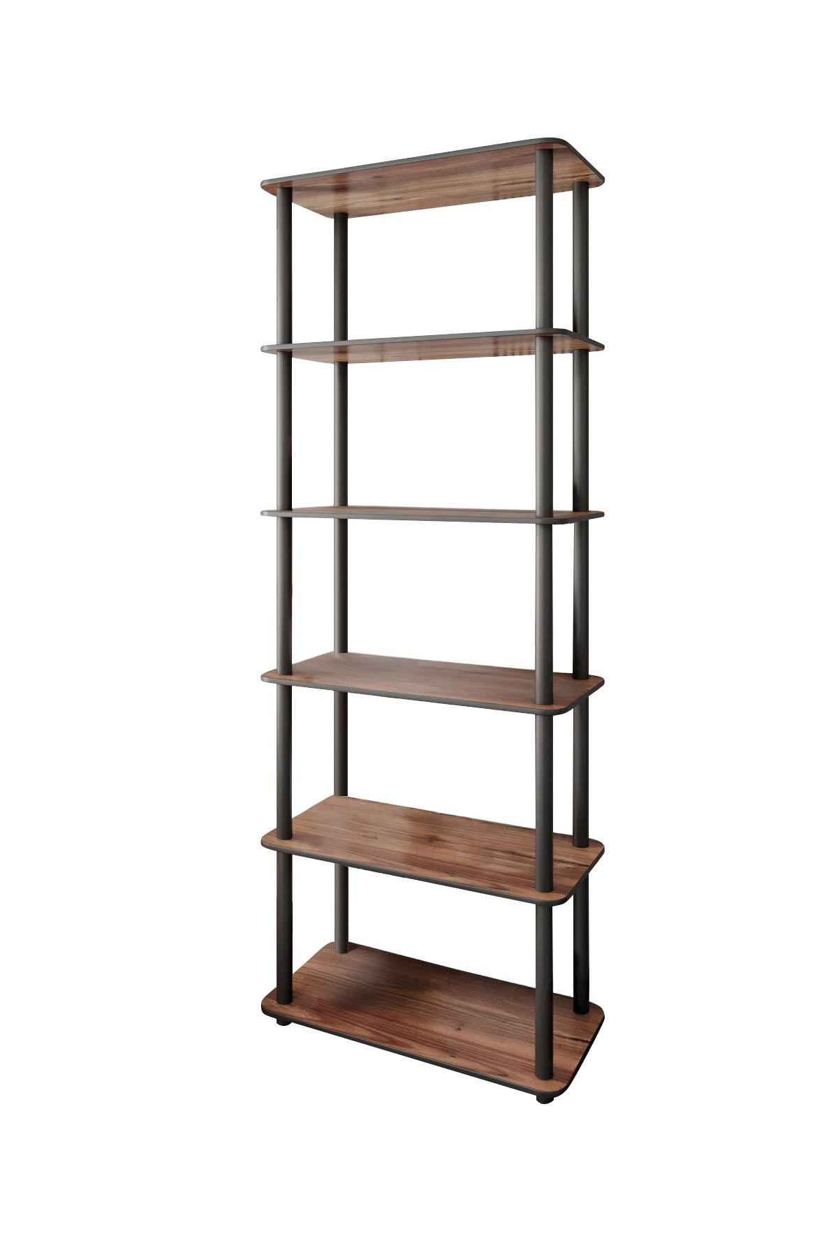 Polica za knjige Bookcase 6 Rect - Orah