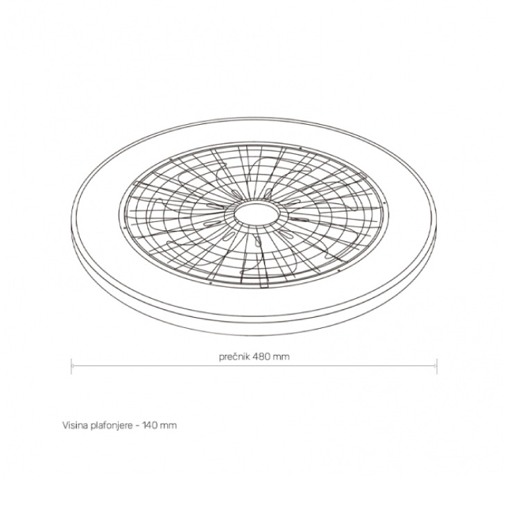 LED plafonjera sa ventilatorom