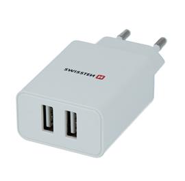 SWISSTEN TRAVEL CHARGER SMART IC WITH 2x USB 3A PO