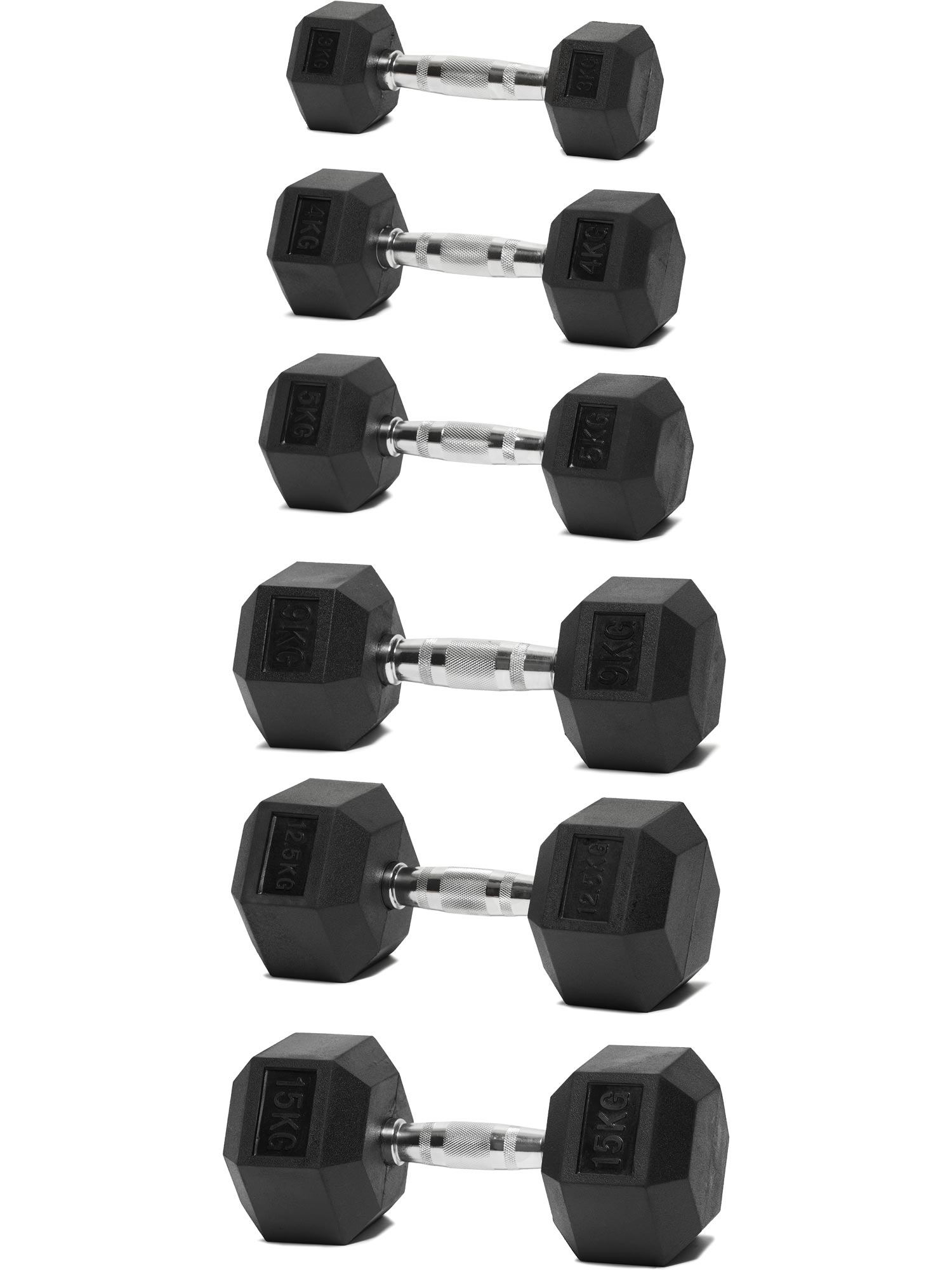 Gumeni tegovi HEX Pro - 17.5 kg