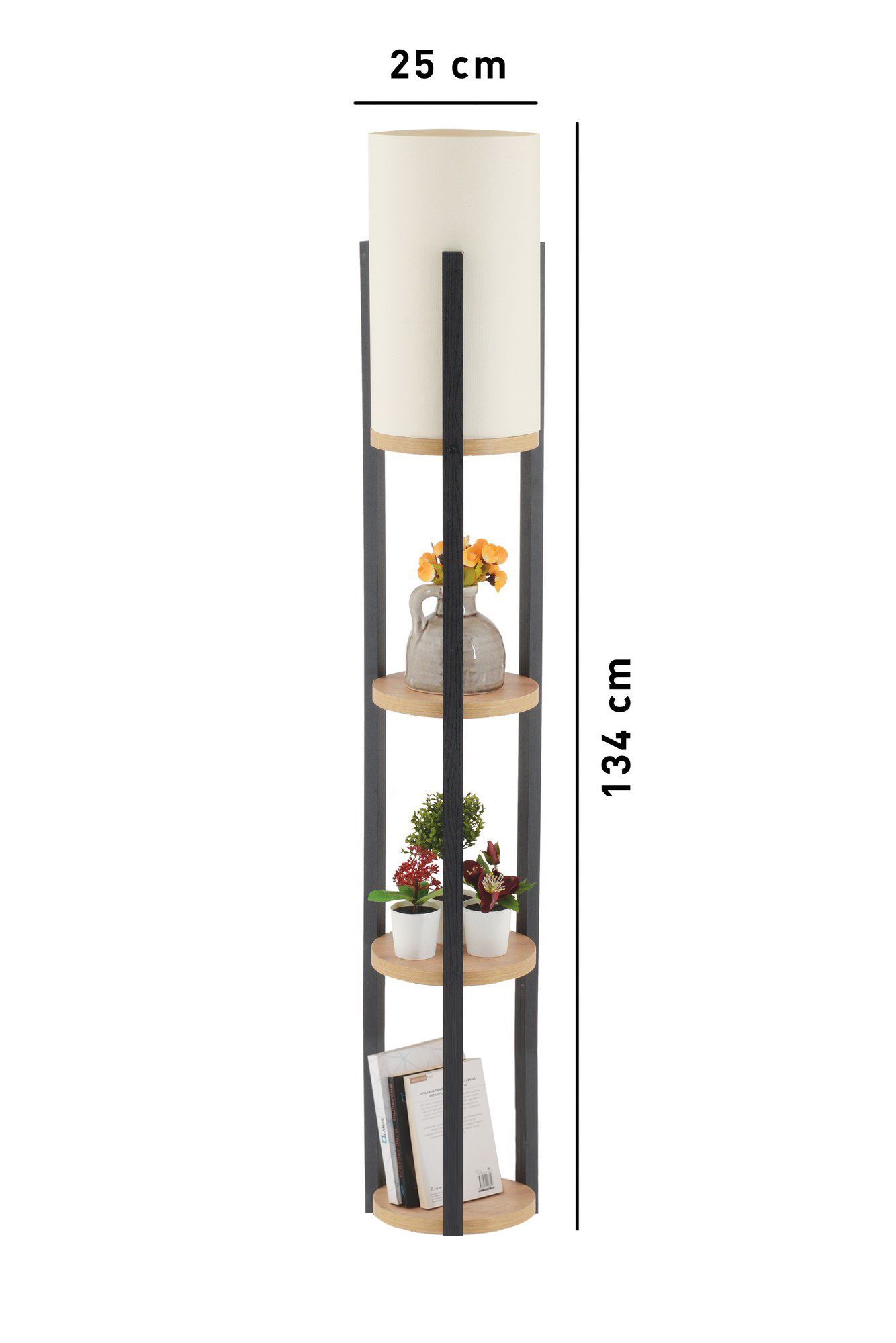 Podna lampa Circle Nora - SRC Prirodna, Crna
