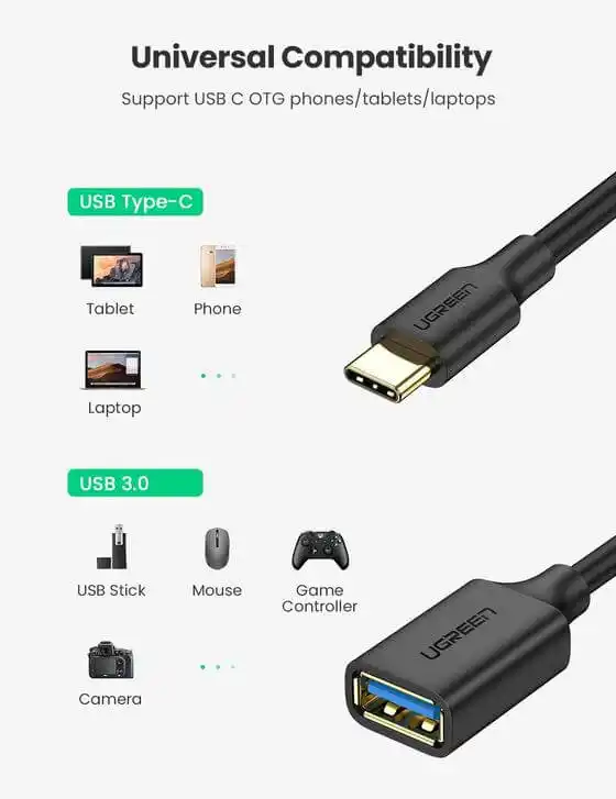 Kabl USB OTG Tip C- USB A 3.0 M/Ž 0.15cm Ugreen US154