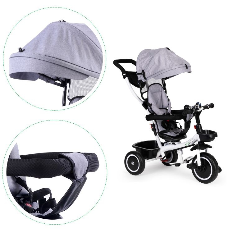TRICIKL SA ROTIRAJUĆIM SEDIŠTEM 360 GRAY ECOTOYS