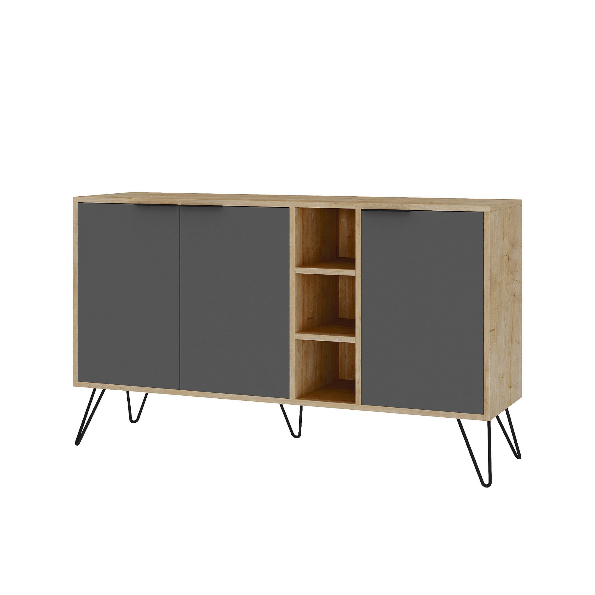 Konzolni sto Clara Console - Hrast, Antracit