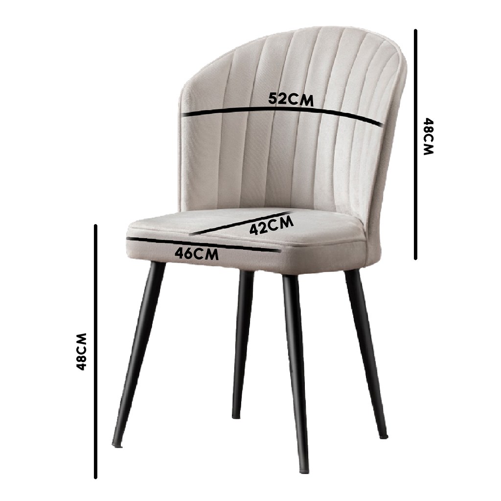 Set stolica (2 komada) Rubi - Crna