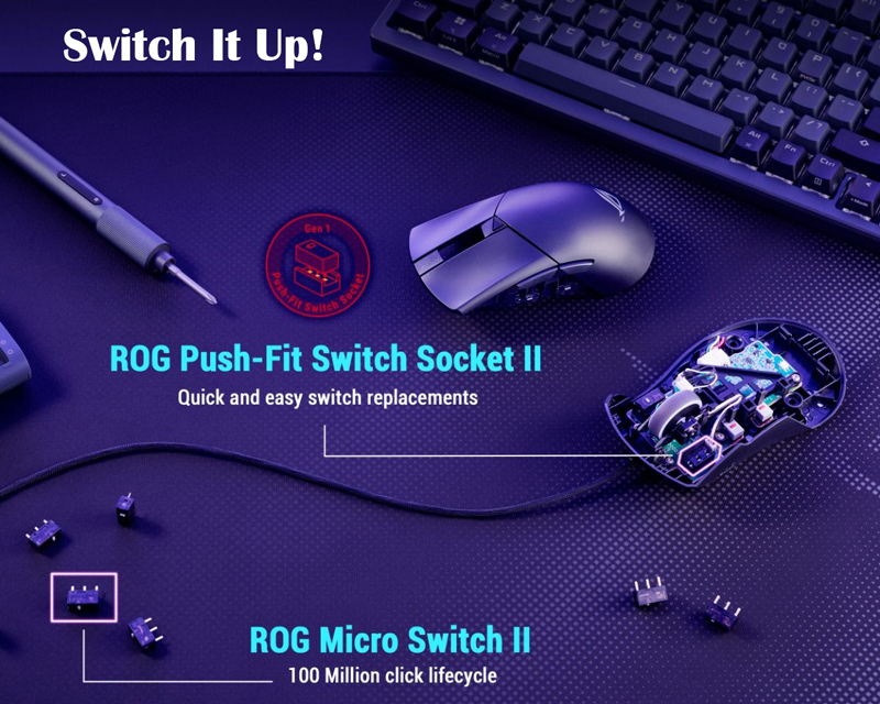 P523 ROG GLADIUS III CORE Gaming Optical USB crni miš