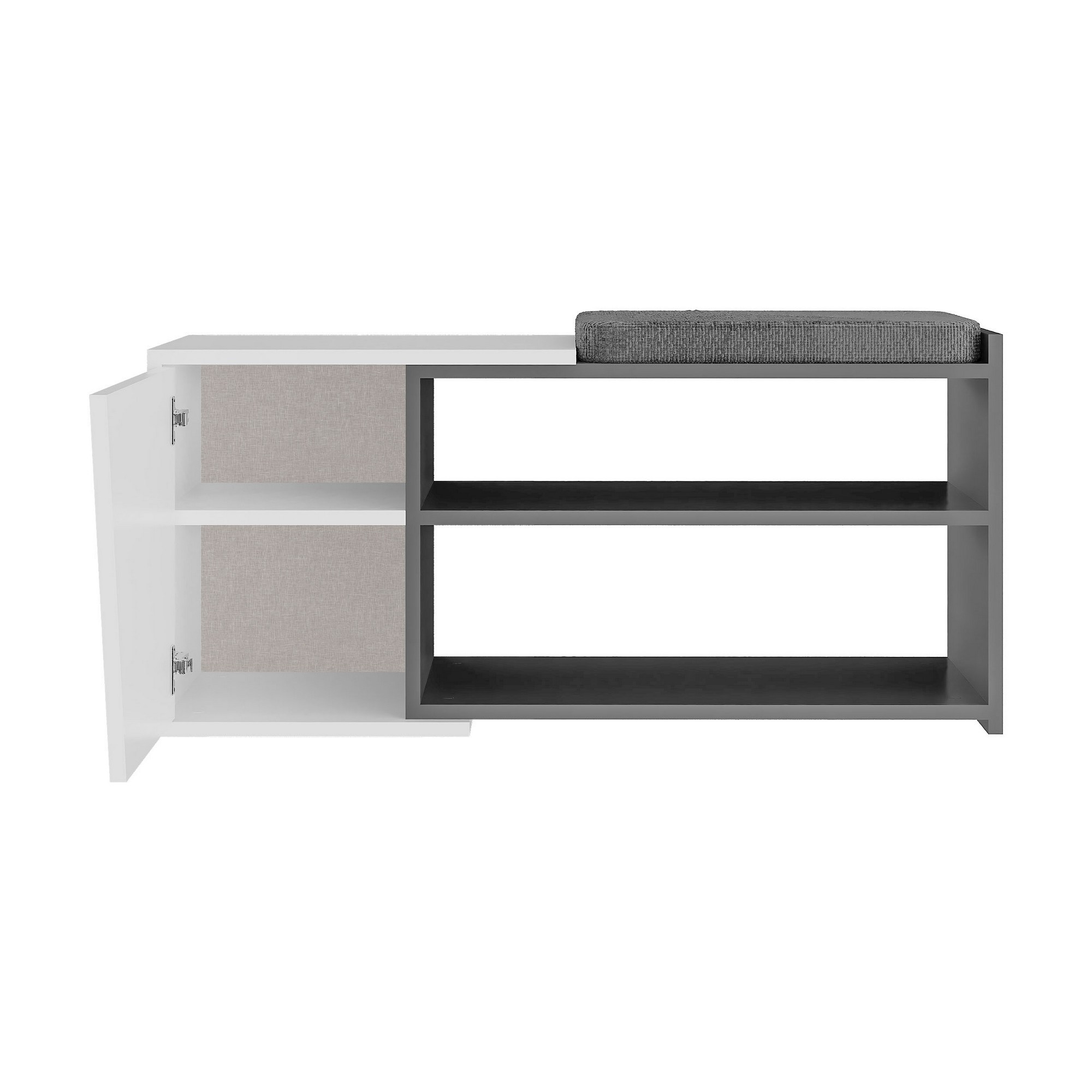 Cipelarnik Fiona Bench - Antracit, Bela