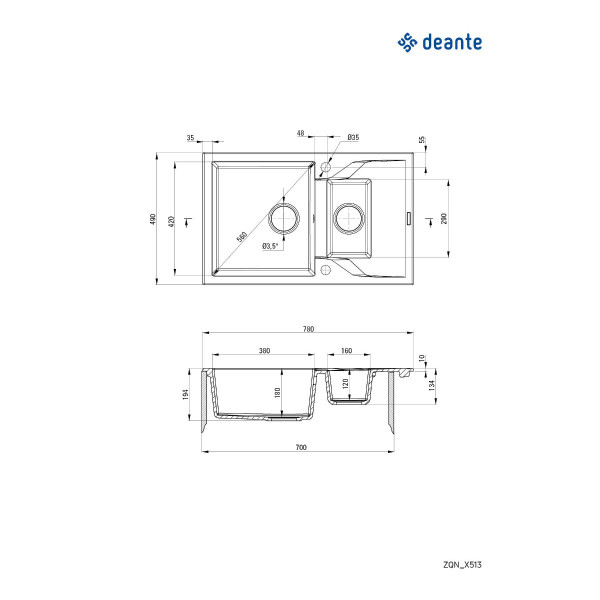 Deante Sudopera Andante 78/AL/O ZQN A113