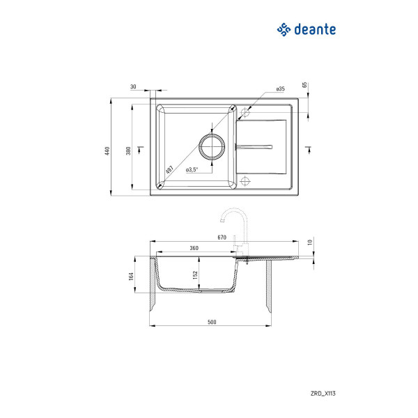 Deante sudopera Leda 67/BG/O ZRD 5113