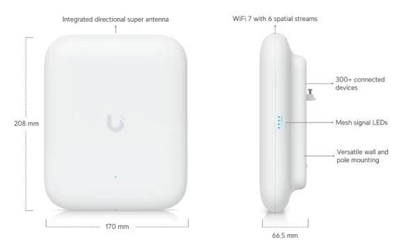 Access Point Ubiquiti U7-PRO-OUTDOOR WiFi7 Outdoor/2.5G/PoE+