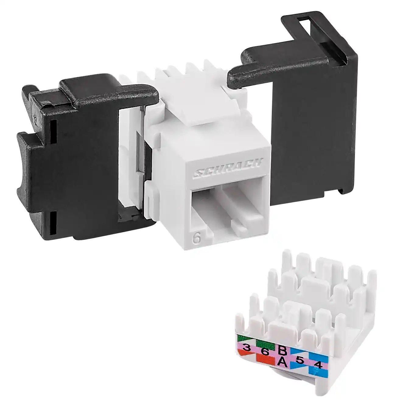 Modul RJ-45 kat. 6 UTP HSEMRJ6UWS Schrack