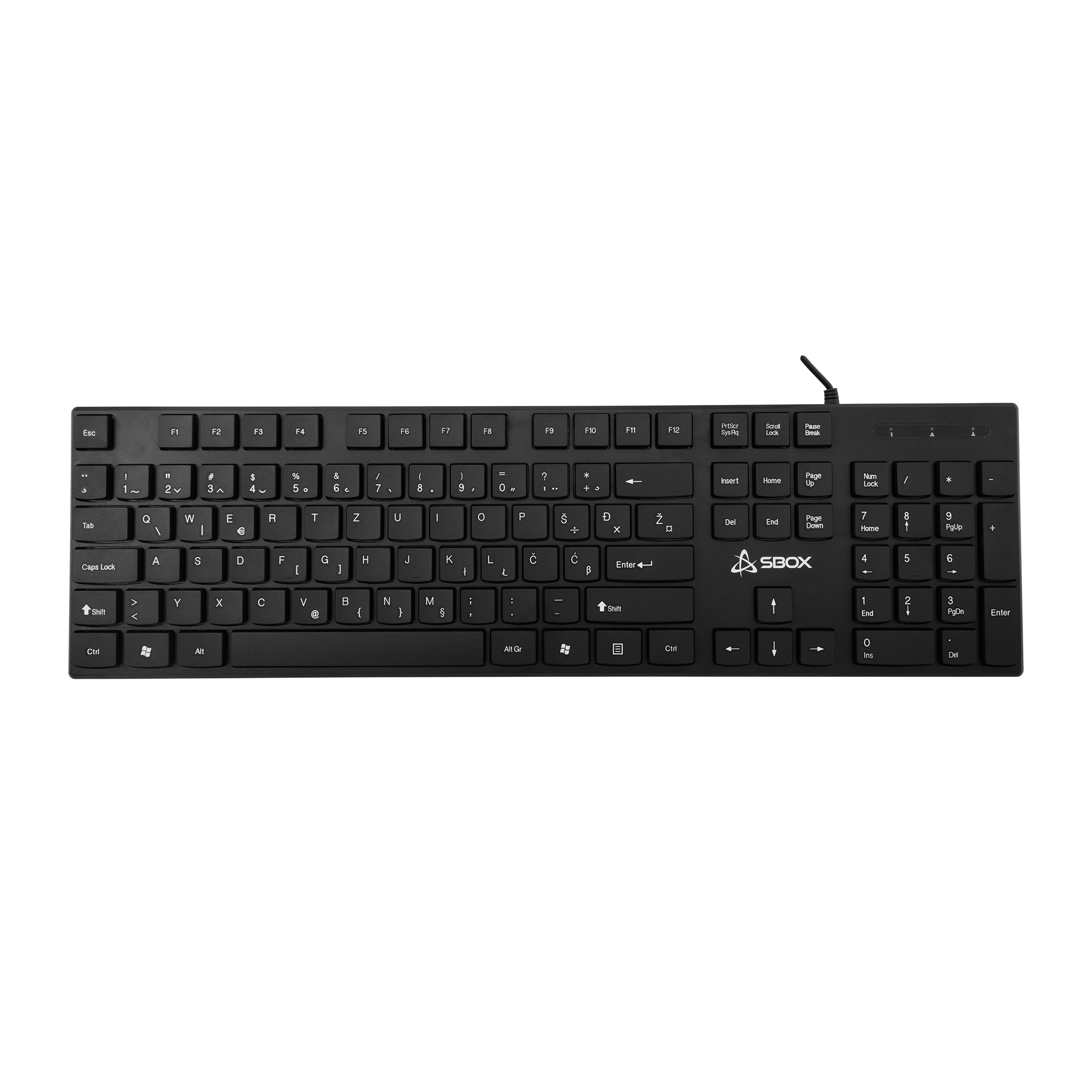 S BOX K 123 Tastatura, USB, SR, 104 tastera