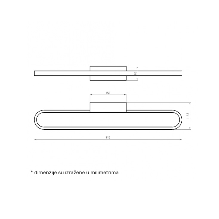 Zidna LED lampa 10W