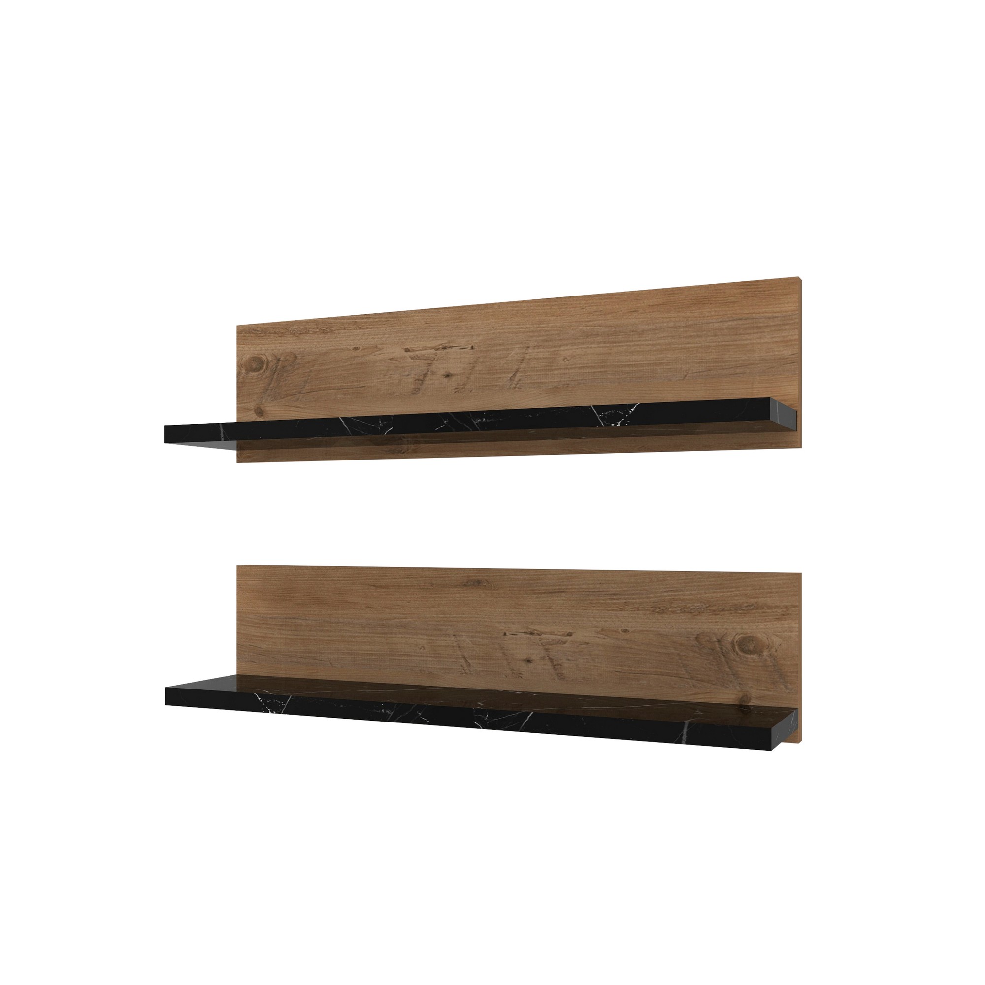 Zidna polica Shelf - Atlantik bor, Crna