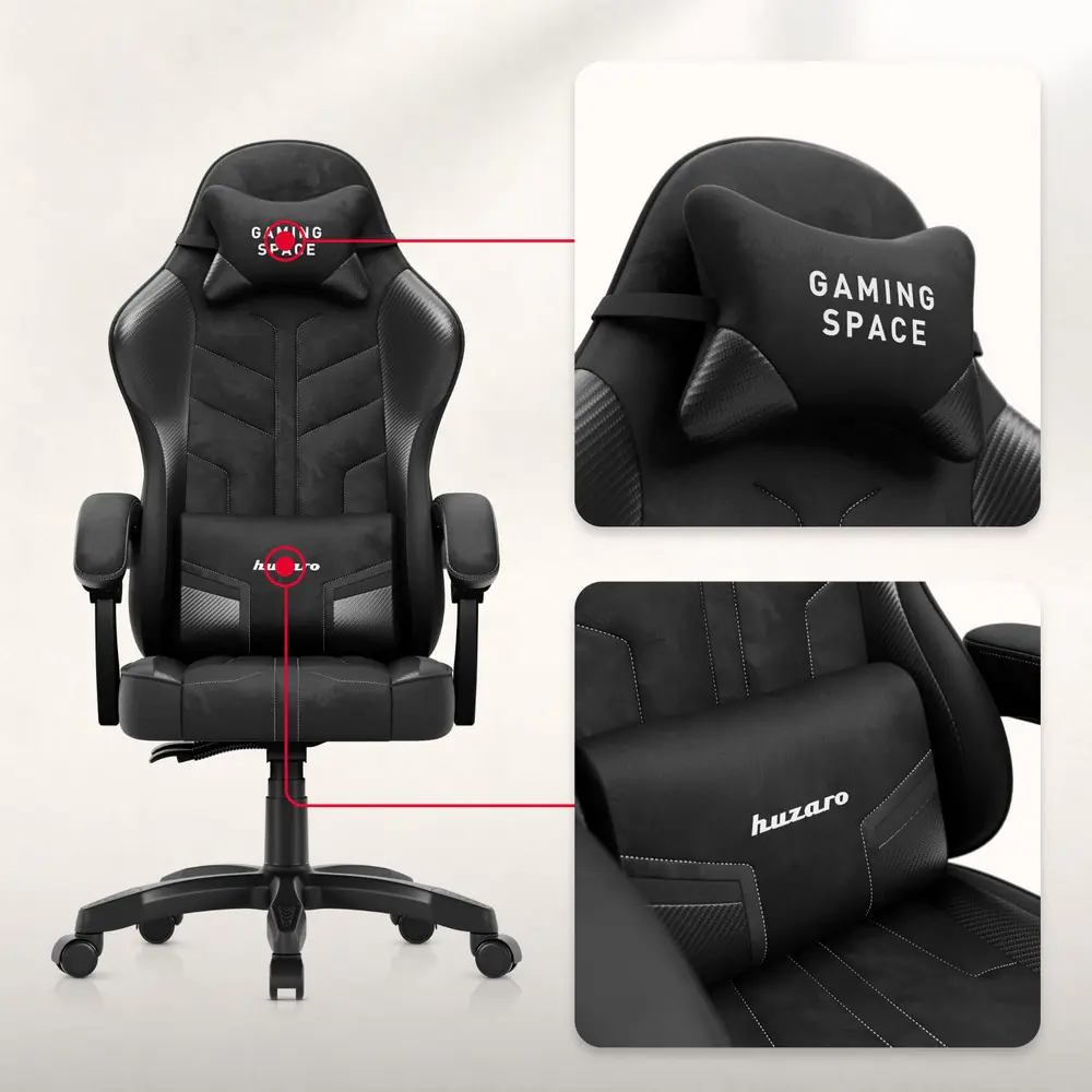 Huzaro Force 2.7 Crna Carbon Gaming stolica