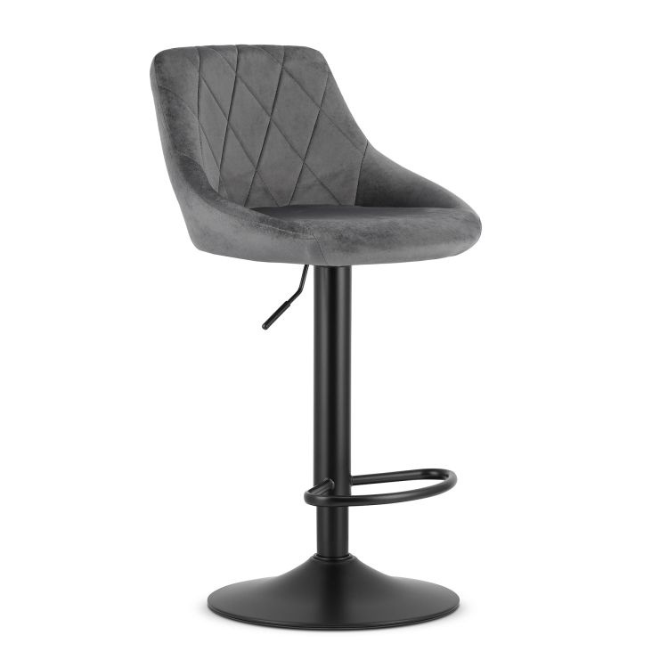 Barska stolica Kast grey velvet