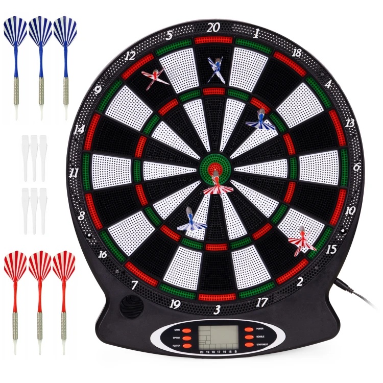 Elektronski pikado sa LCD ekranom 38 cm, 18 igara, set sa 6 pikada