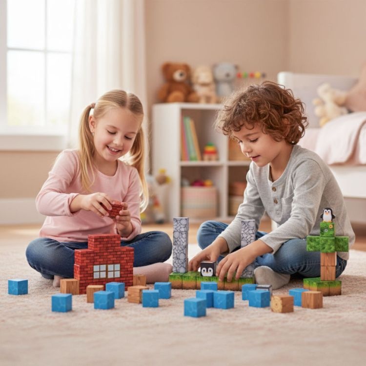 Set magnetnih kocki za decu – 87 delova